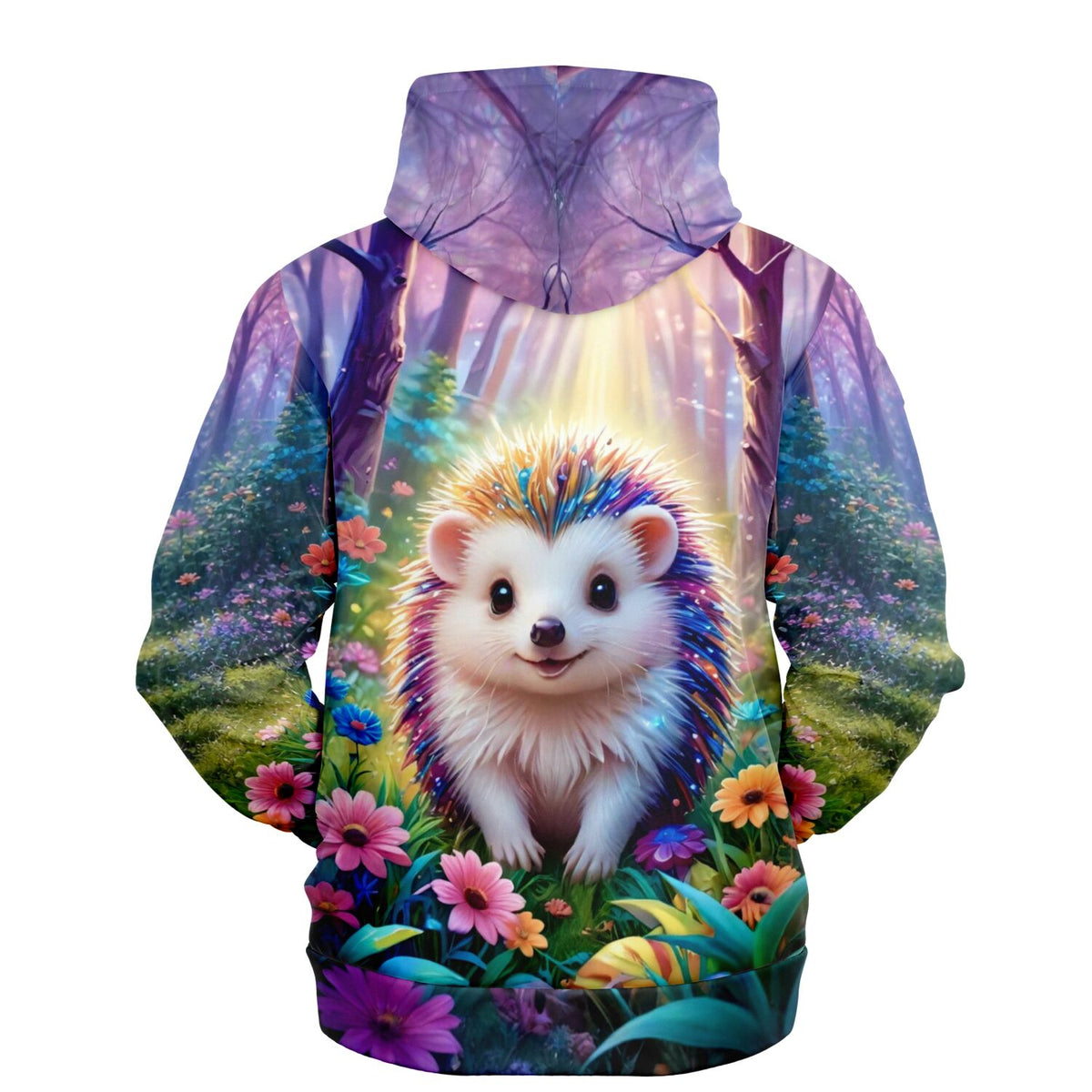 Dreamer Hoodie mit Igel Stups Motiv in bunten Farben, passend zu Diamond Painting und Malen nach Zahlen Designs.