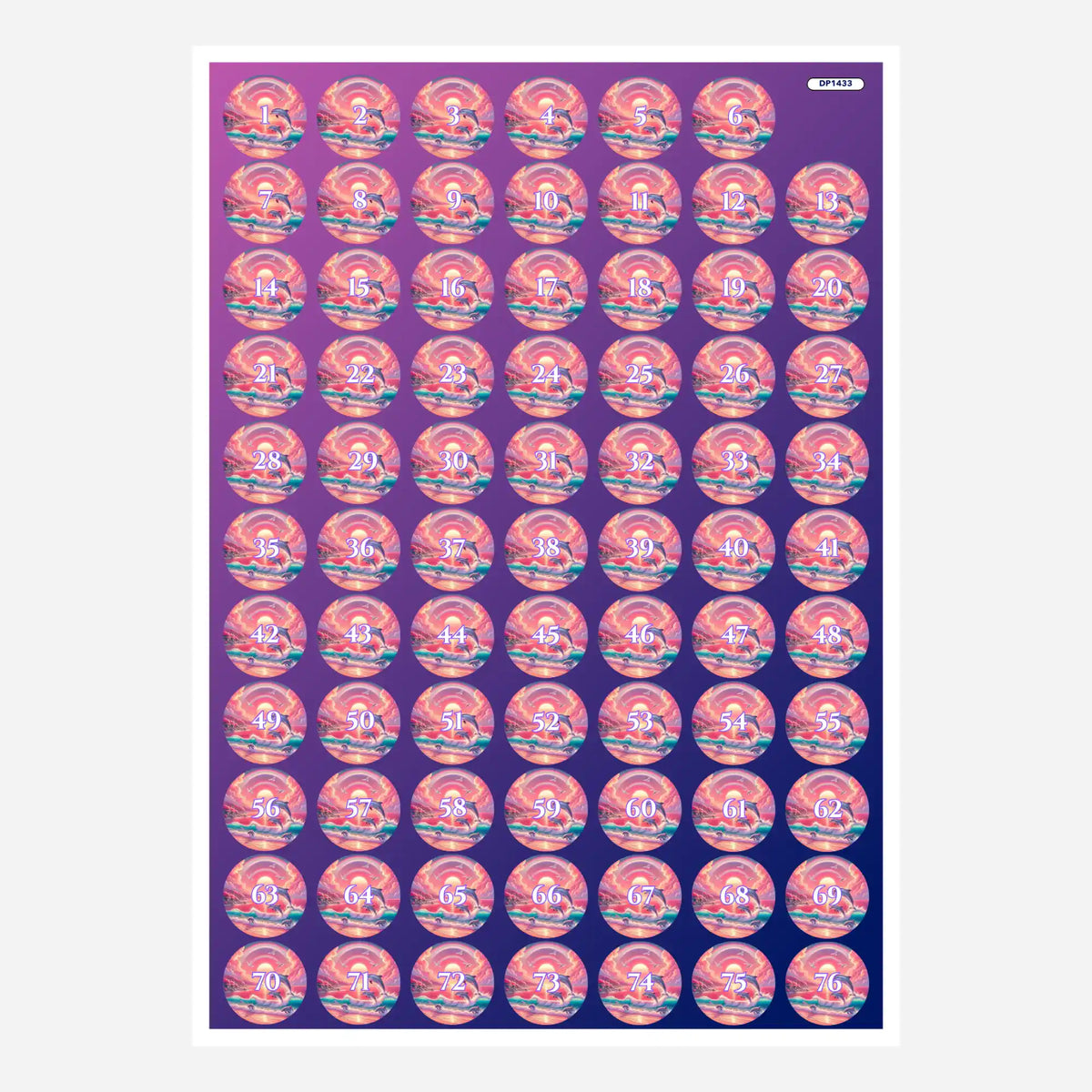 Bunte Diamond Painting Döschenaufkleber mit Meeresmotiv zur Organisation von Steinchen für dein nächstes DIY-Kunstwerk.