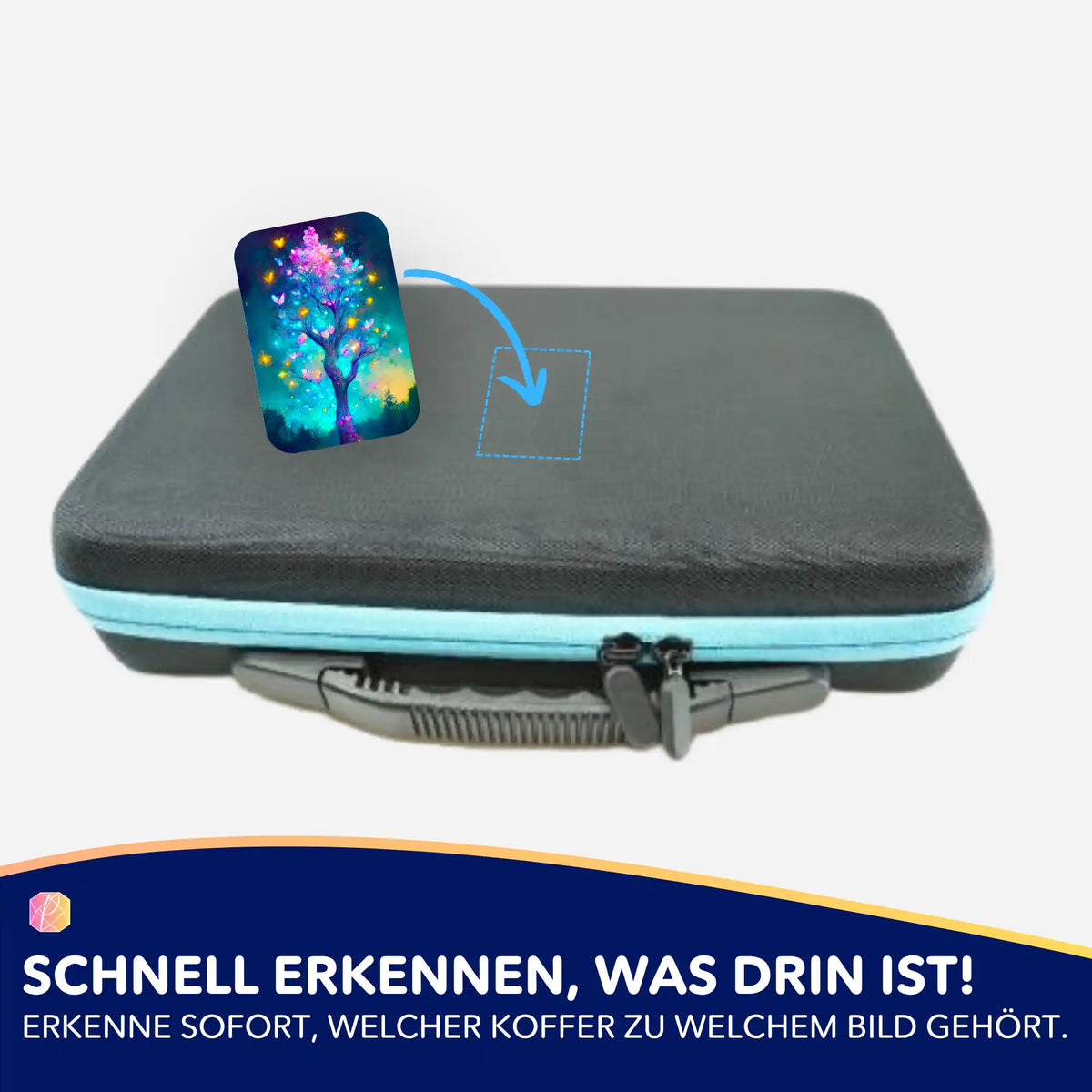 Schmetterlingsbaum Sticker auf Diamond Painting Koffer zur Organisation von Zubehör und Diamanten Painting Sets