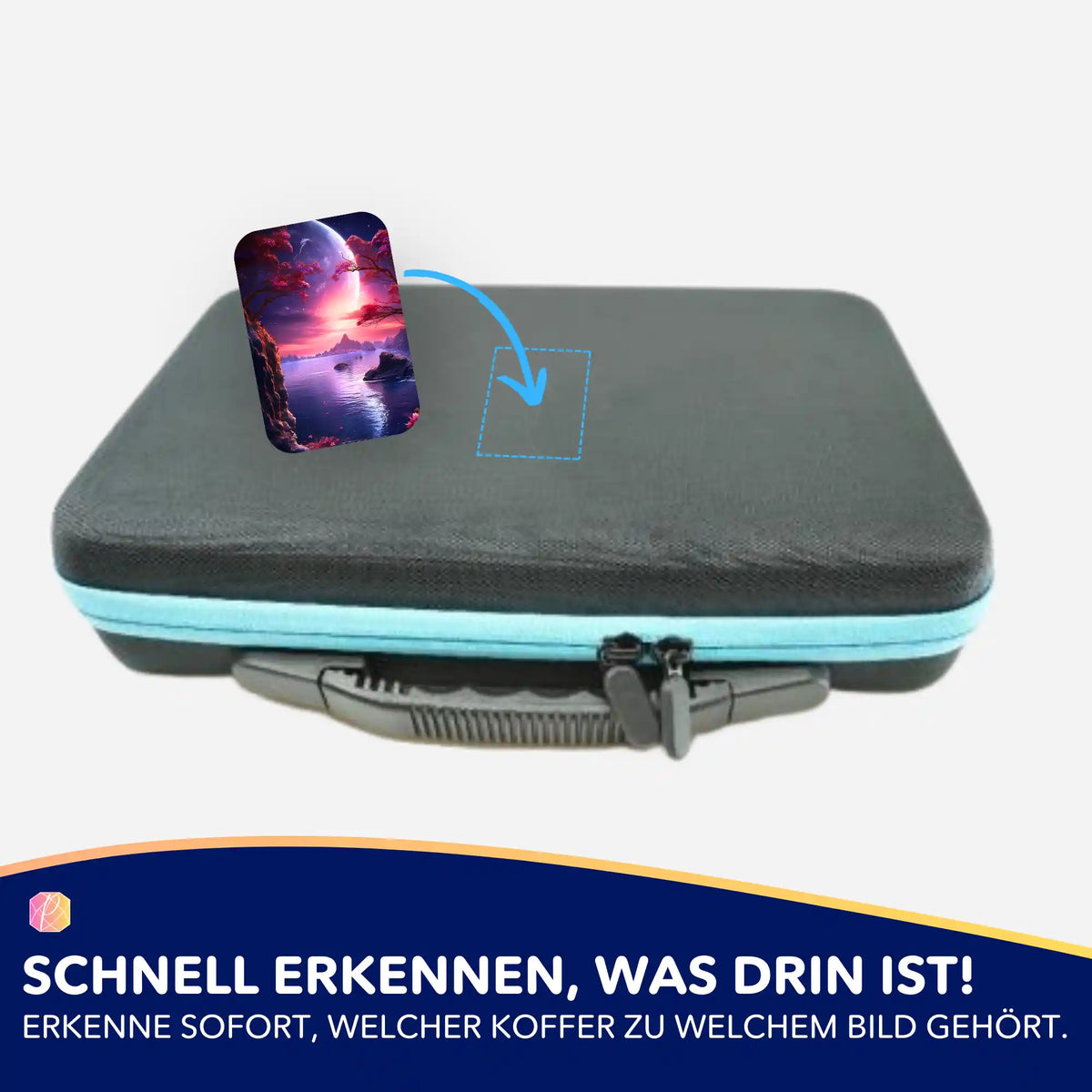 Traum von Lunara Aufkleber zur Organisation von Diamond Painting Zubehör und Koffern für kreatives Basteln.