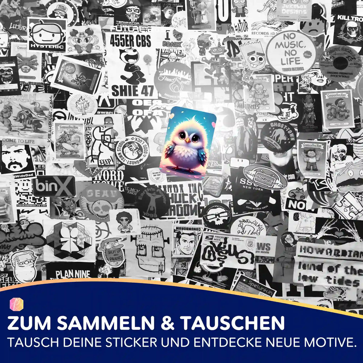 Buntes Eulen-Sticker-Set von Picmondoo für Diamond Painting Fans zum Sammeln und Verzieren von Zubehör