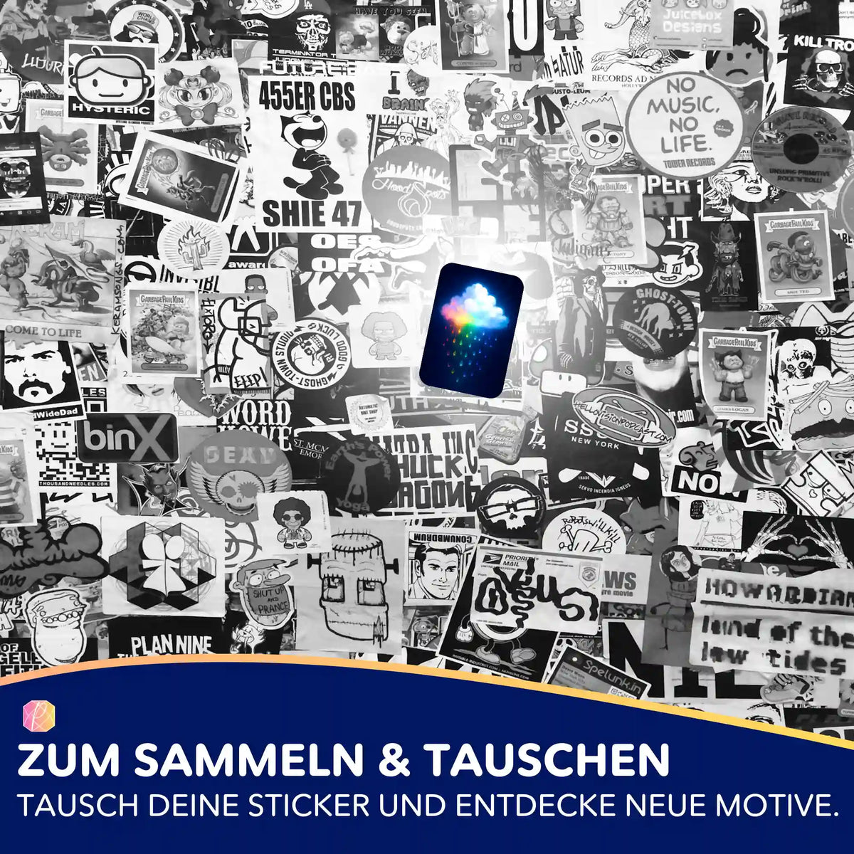 Bunter Regenbogenwolke-Sticker für Diamond Painting Fans aus dem Picmondoo 5er-Set zum Verzieren von Zubehör