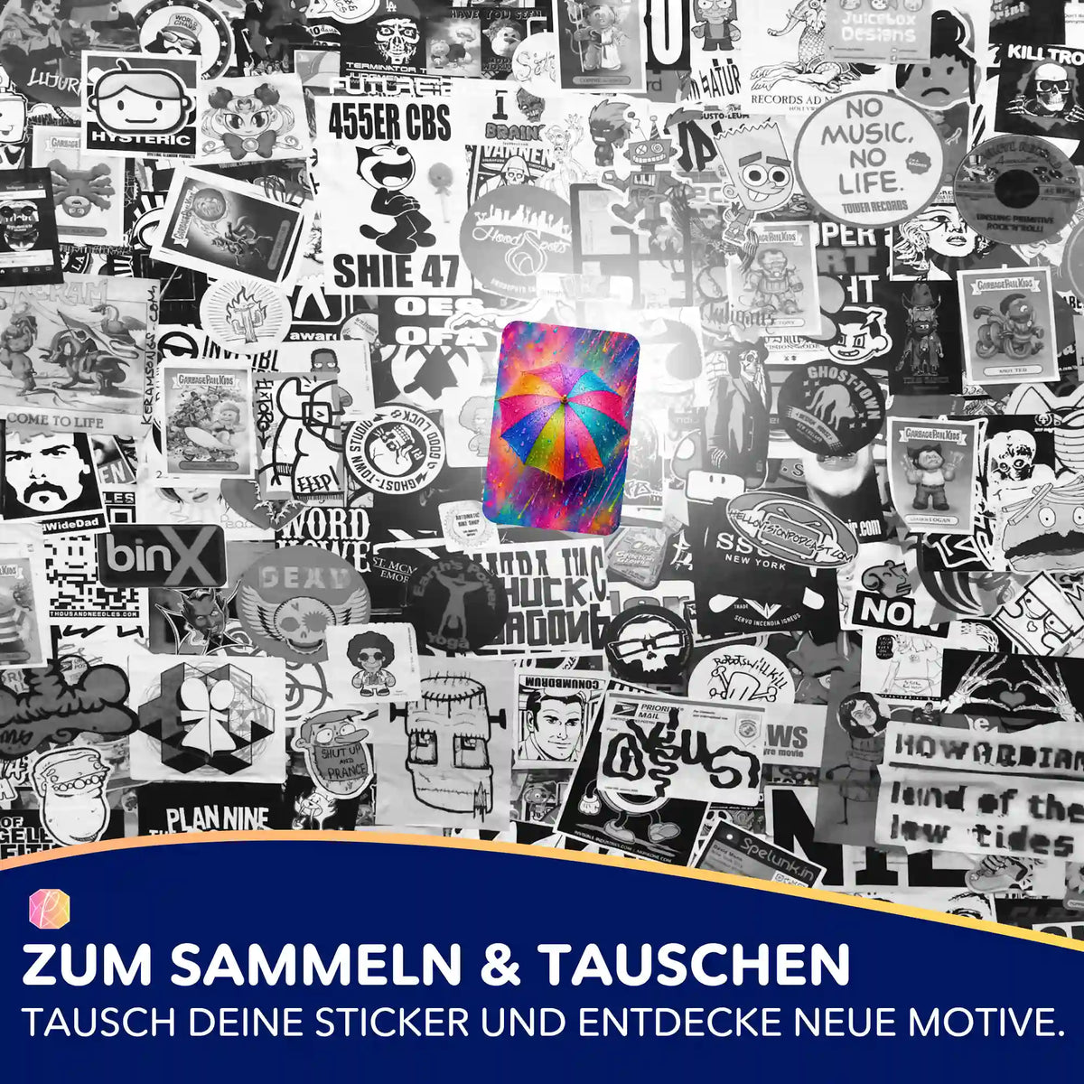 Buntes Regenschirm-Sticker-Set für Diamond Painting und Malen nach Zahlen Fans zur Organisation deiner DIY-Projekte.