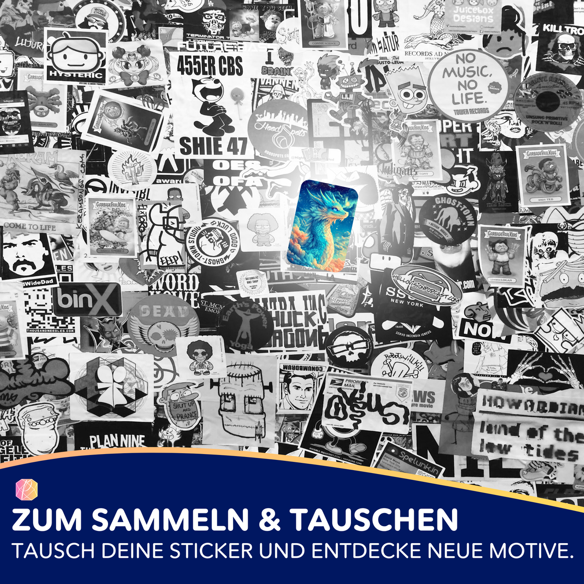 Bunter Himmelsdrache Saphira Sticker für Diamond Painting Zubehör und Organisation