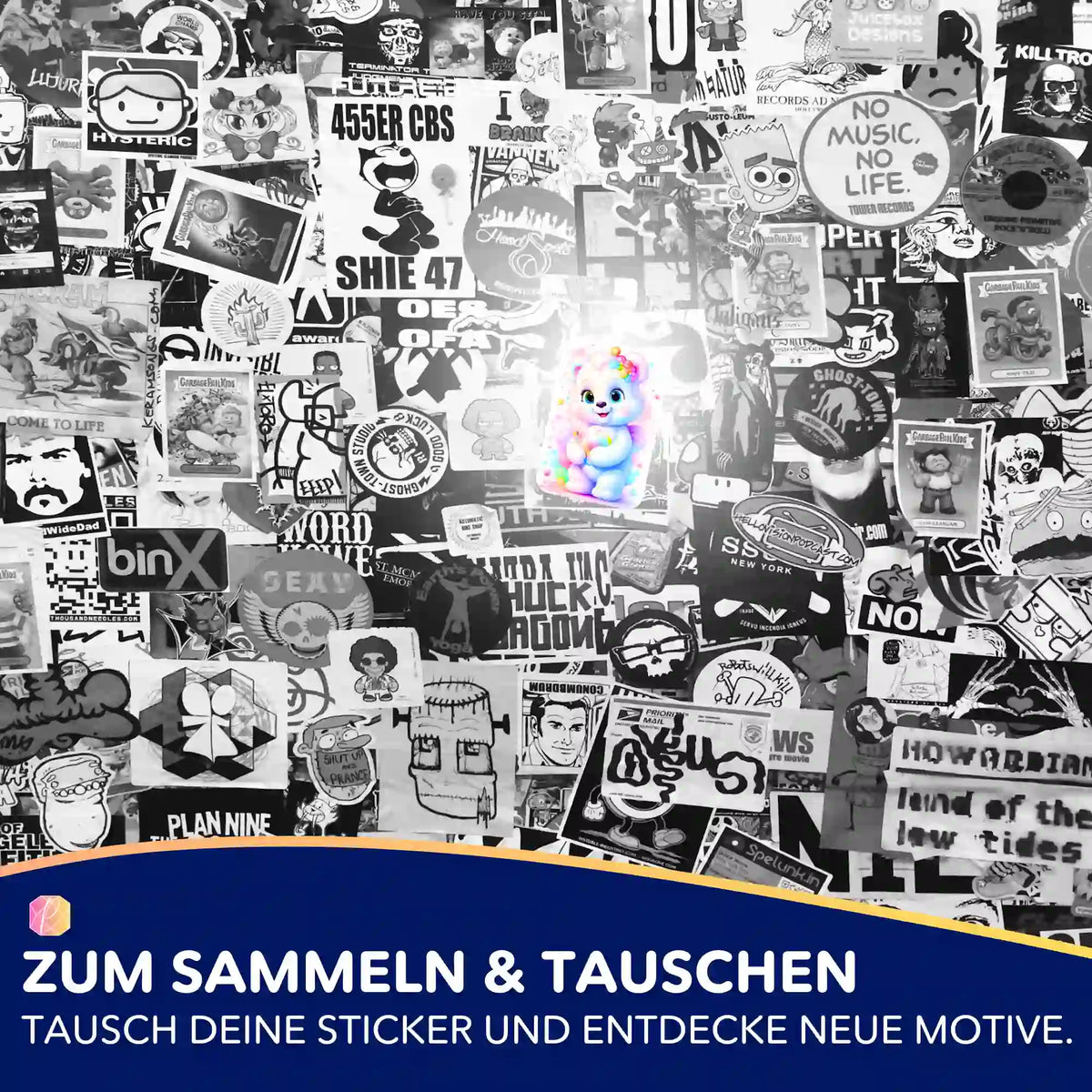 Buntes Herzensbärchen Sticker-Set für Diamond Painting Fans und zur Gestaltung von DIY-Bastelprojekten