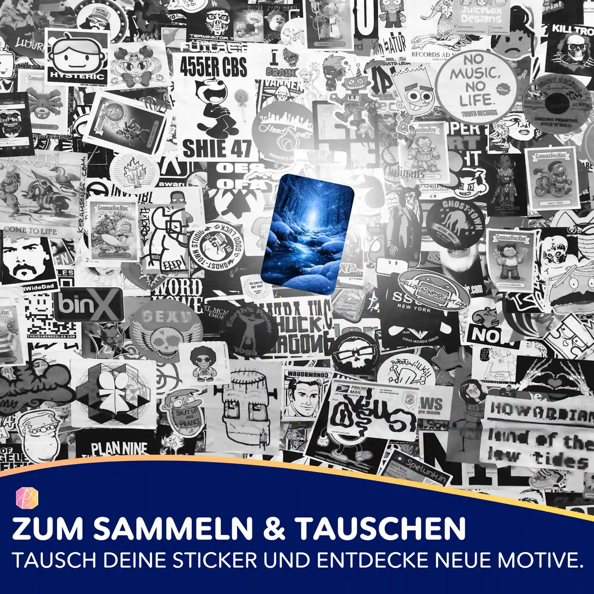 Picmondoo Sticker-Set mit winterlichem Wald-Motiv zur Organisation von Diamond Painting und Malen nach Zahlen Projekten
