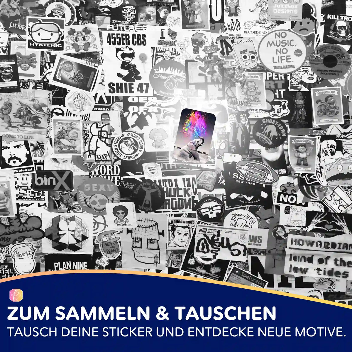 Buntes Elefant Farbenspiel Sticker-Set für Diamond Painting Fans zur Organisation von Malen nach Zahlen Zubehör