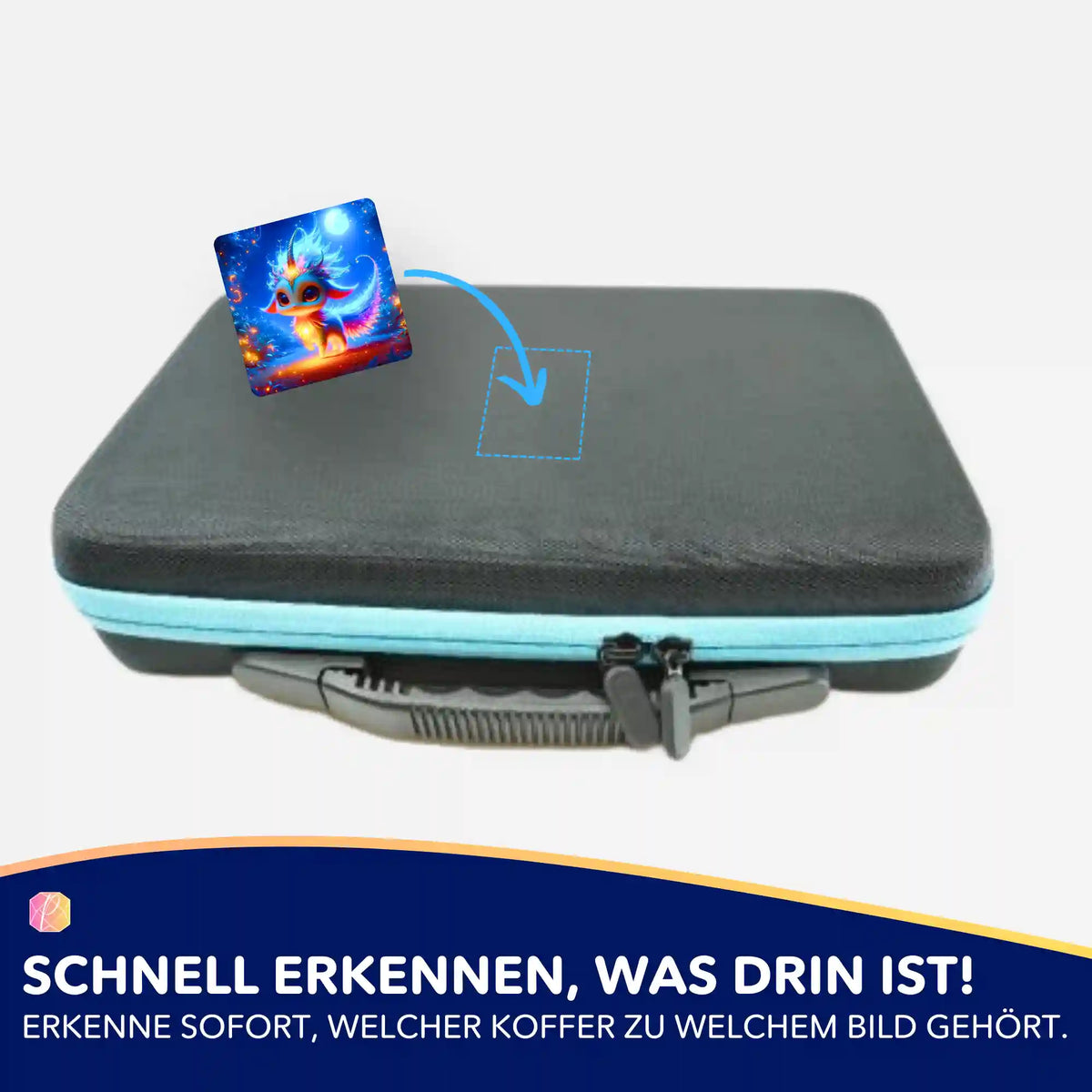Picmondoo Diamond Painting Aufkleber zur Beschriftung von Zubehörkoffern für Diamond Painting und Malen nach Zahlen