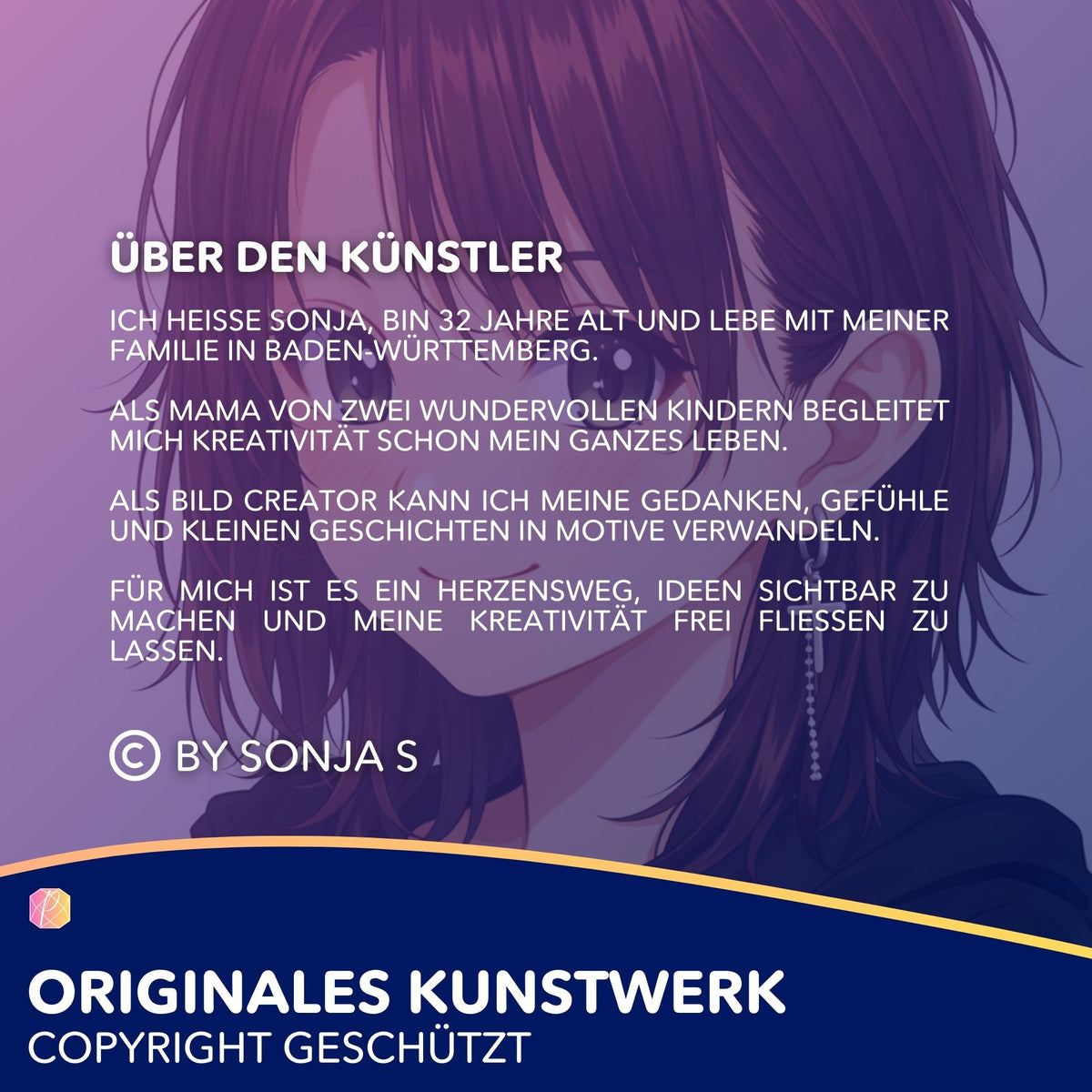Künstlervorstellung für Diamond Painting und Malen nach Zahlen Motive von Sonja S für Picmondoo