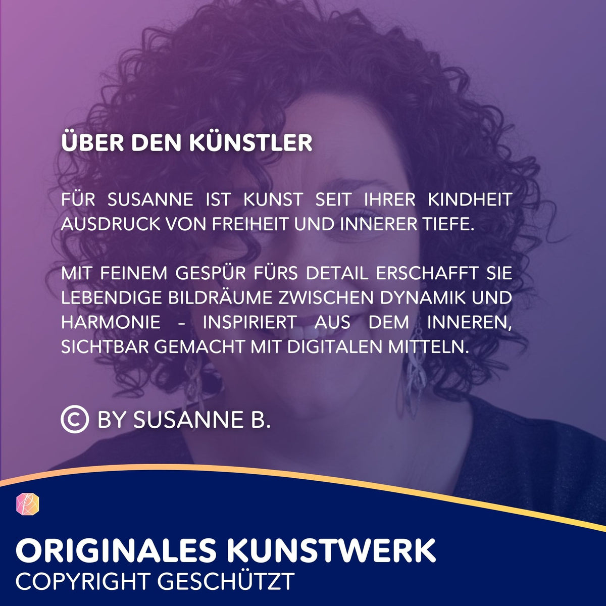 Künstlerporträt für Diamond Painting Motive von Susanne B. für Picmondoo DIY-Kunstwerke und Malen nach Zahlen.