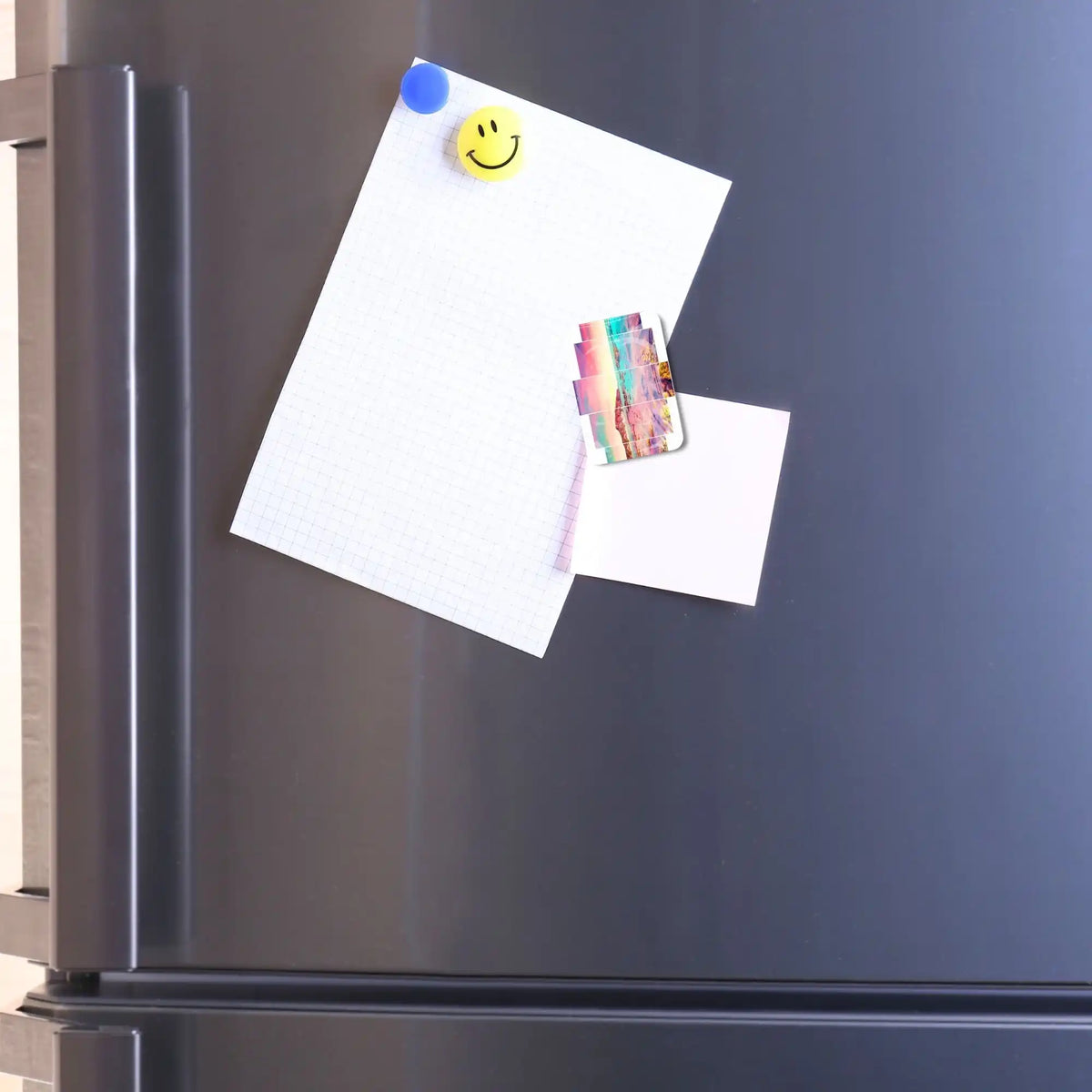 Dekorativer Coverminder aus Glas als Magnet für Diamond Painting Kunstwerke mit Motiv Sanftes Farbenspiel im Meer