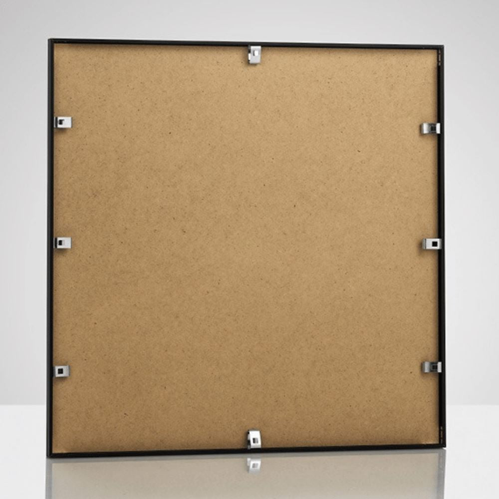 Schwarzer Aluminium Bilderrahmen für Diamond Painting und Malen nach Zahlen mit stabiler Rückwand und Metallklipsen