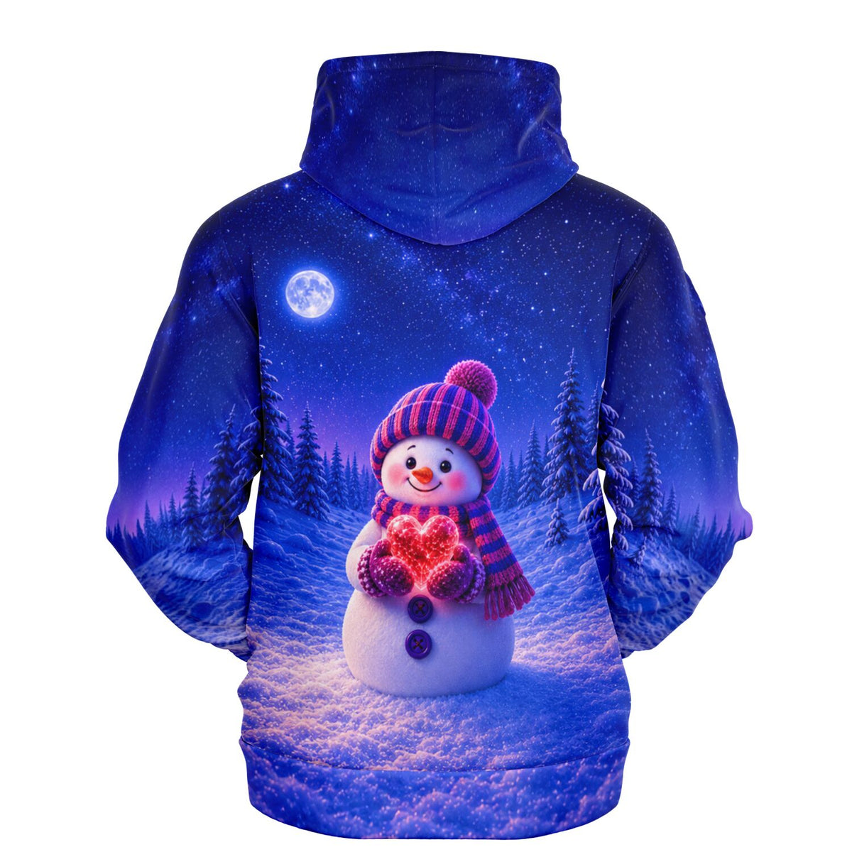 Dreamer Hoodie Winterherz mit Schneemann Motiv, inspiriert durch Diamond Painting und Malen nach Zahlen Designs