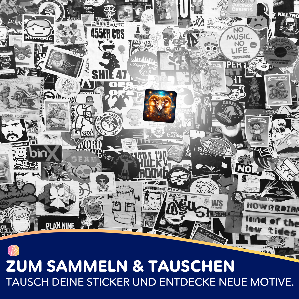 Picmondoo Sternzeichen Widder Sticker für Diamond Painting Fans als dekoratives Set zum Sammeln und Verzieren