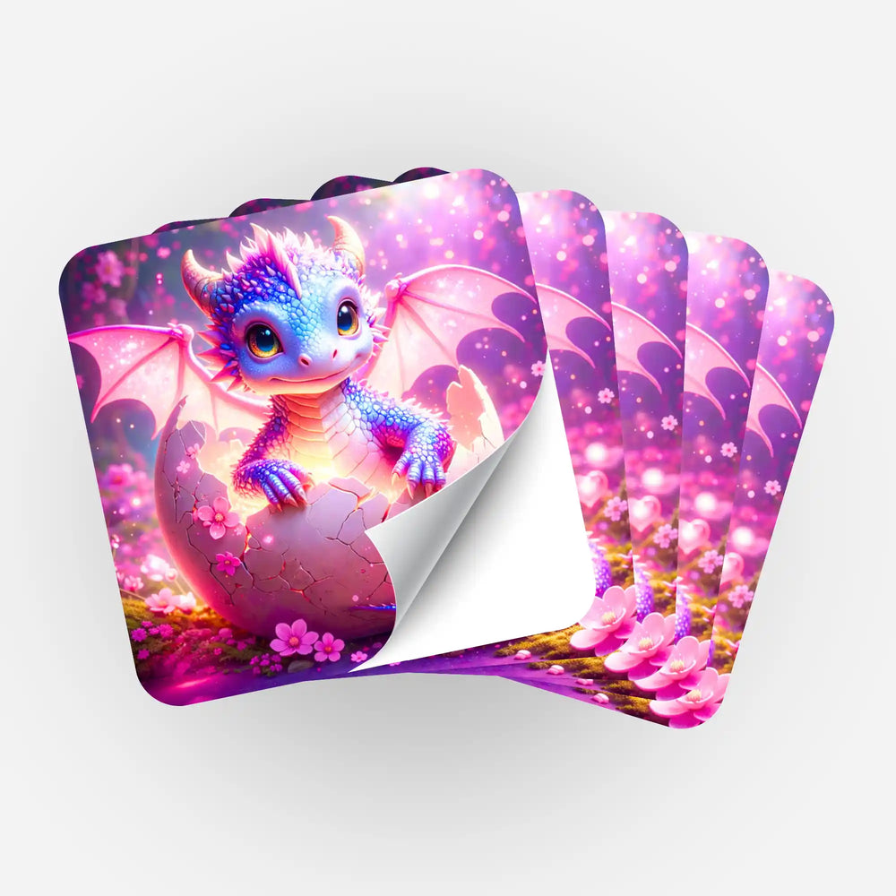Aufkleber 5er-Set - Dragon Sunny