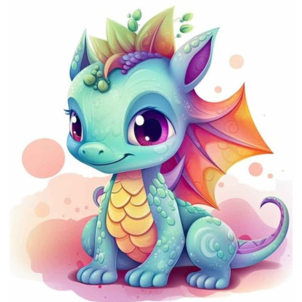 Diamond Painting Mini - Dragon coloré