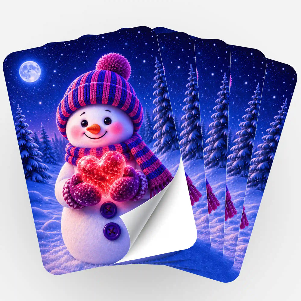 Aufkleber 5er-Set - Winterherz