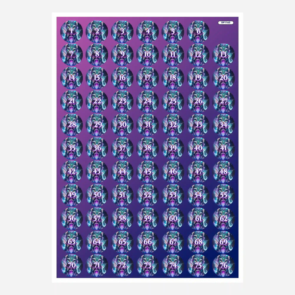 Autocollants pour petites boîtes - Mystical Kitty
