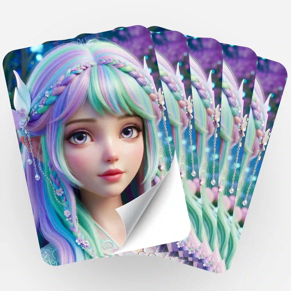 Lot de 5 autocollants - Princesse féerique Elara