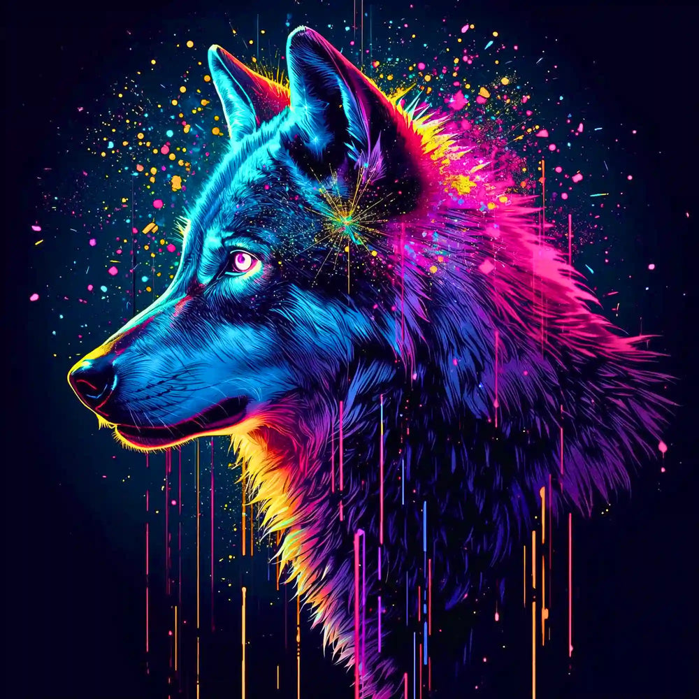 Diamond Painting - Krafttier Wolf: Klarheit & Instinkt