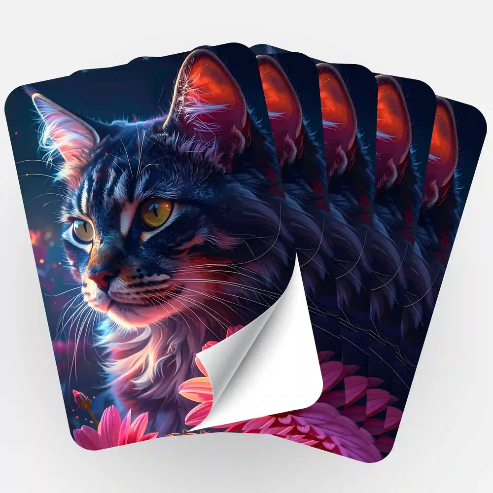 Lot de 5 autocollants - Bénédiction de Bastet "Édition limitée"