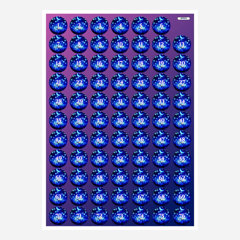 Étiquette de boîte - Nénuphar bleu MINI