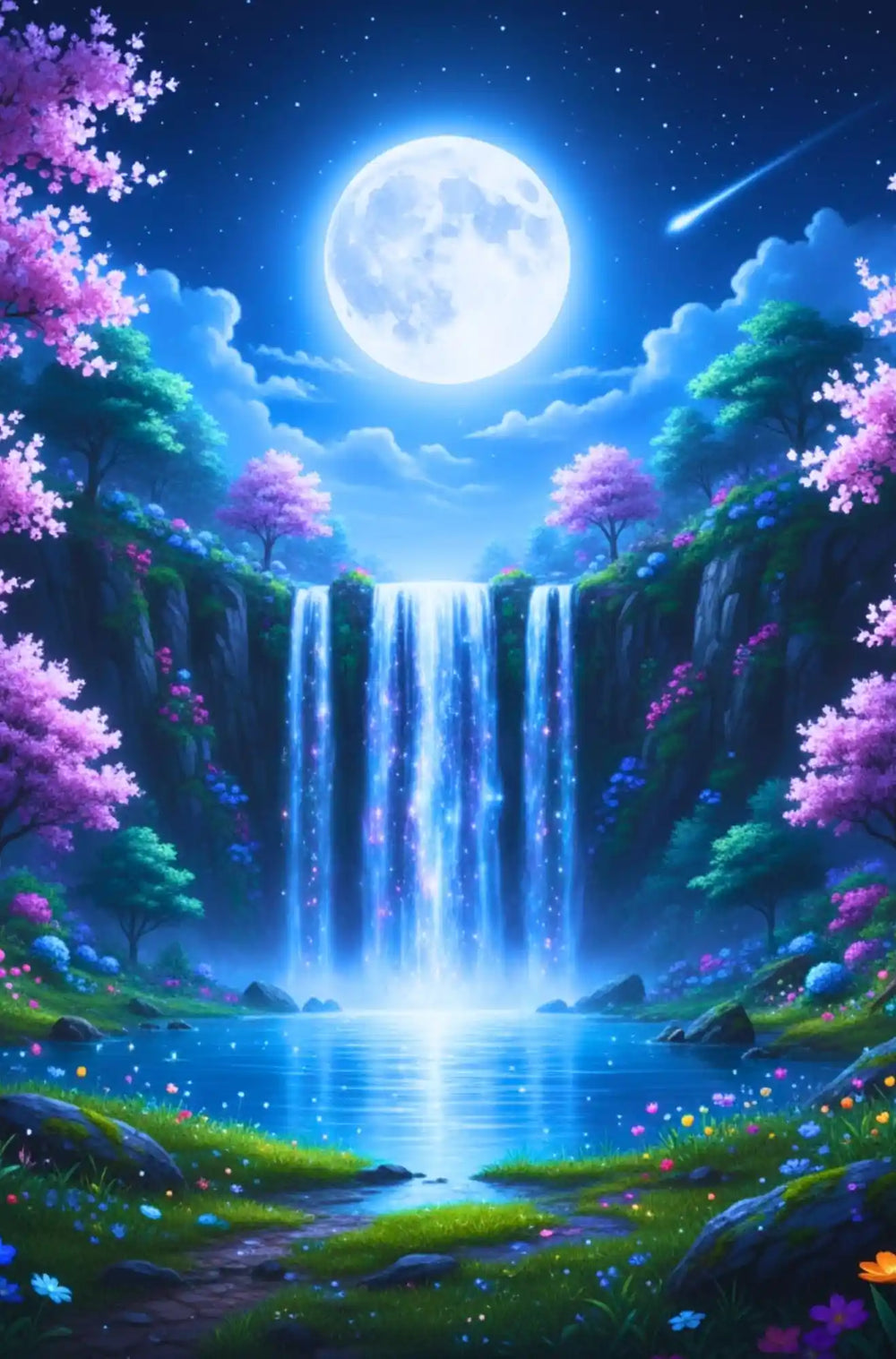 Diamond Painting - Tal der flüsternden Wasser
