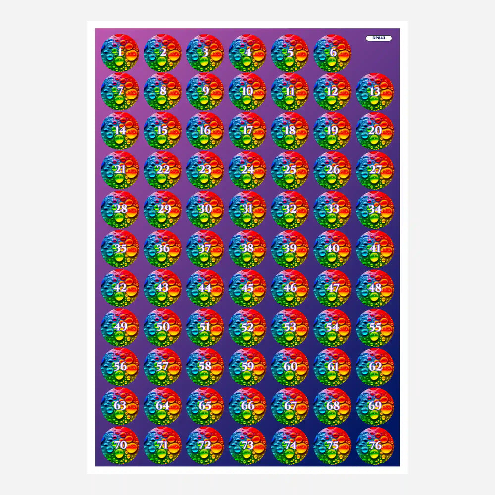 Étiquettes pour boîtes - Colorful Raindrops