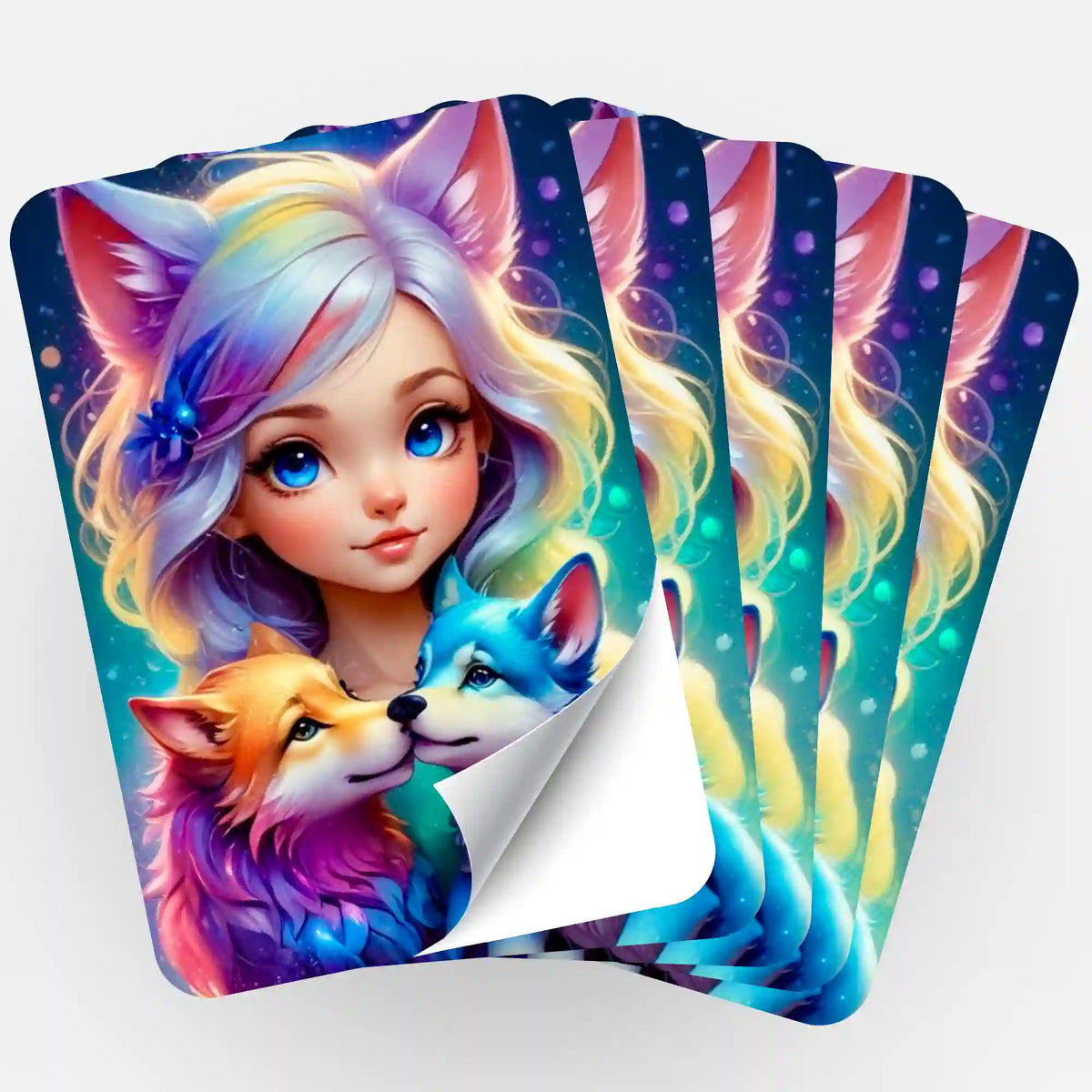 5er-Set Sticker Wolfsmädchen Finja für Diamond Painting und Malen nach Zahlen Zubehör von Picmondoo