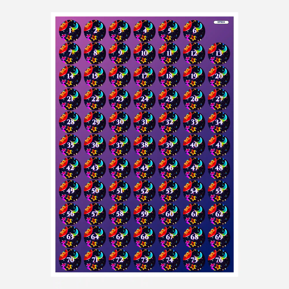 Étiquettes pour boîtes - Univers coloré