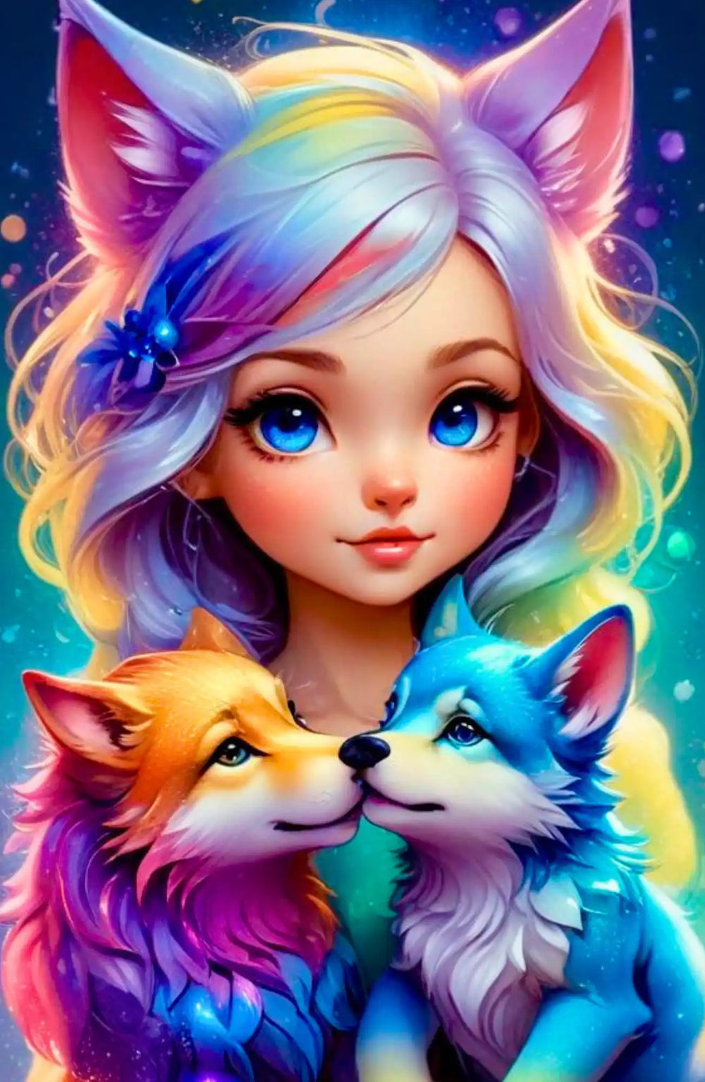 Diamond Painting - Moni Live Verkauf - Wolfsmädchen Finja