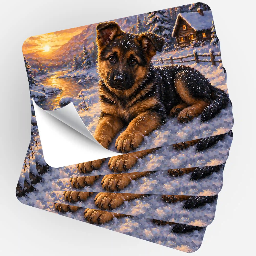 Set de 5 autocollants - Le premier hiver de Loki