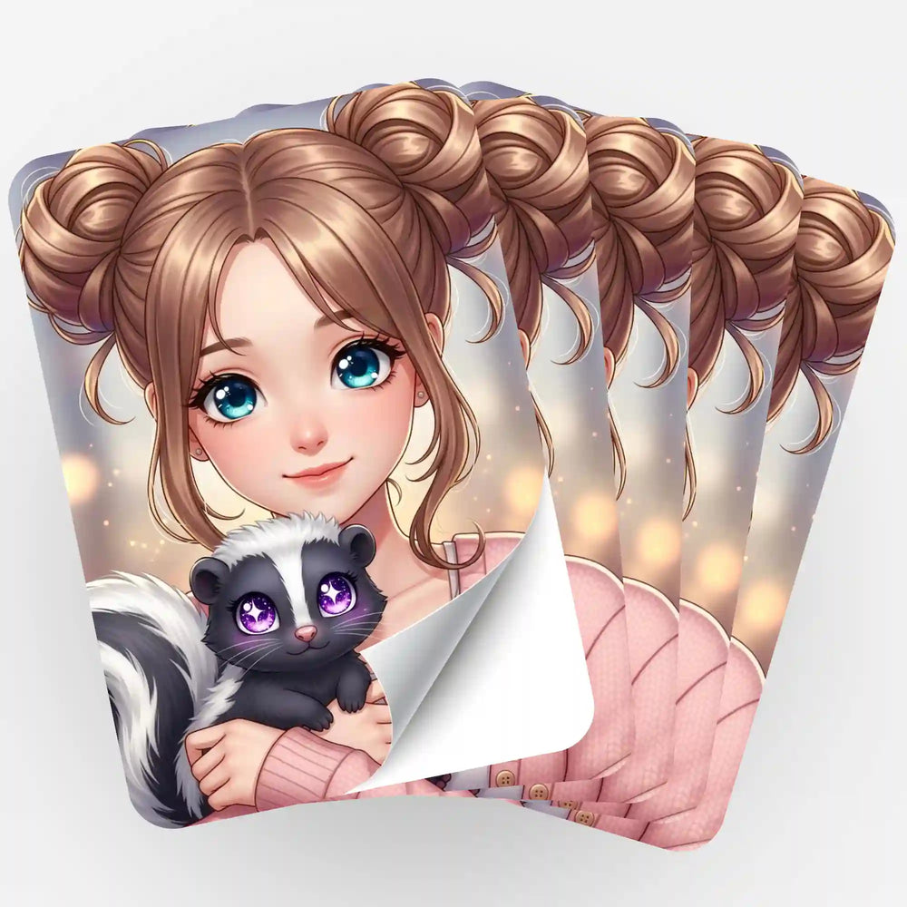 Set de 5 autocollants - Yuna & Puki