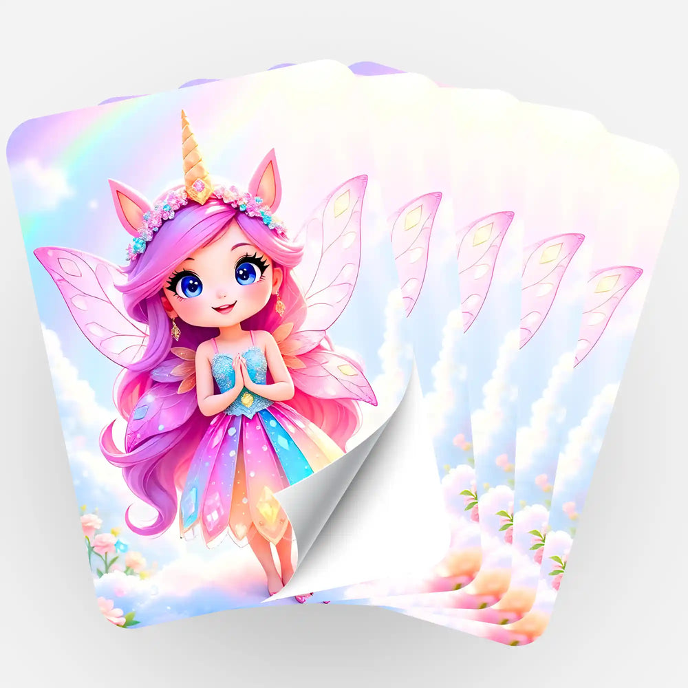 Lot de 5 autocollants - Fairydust Special - Fée au royaume des nuages