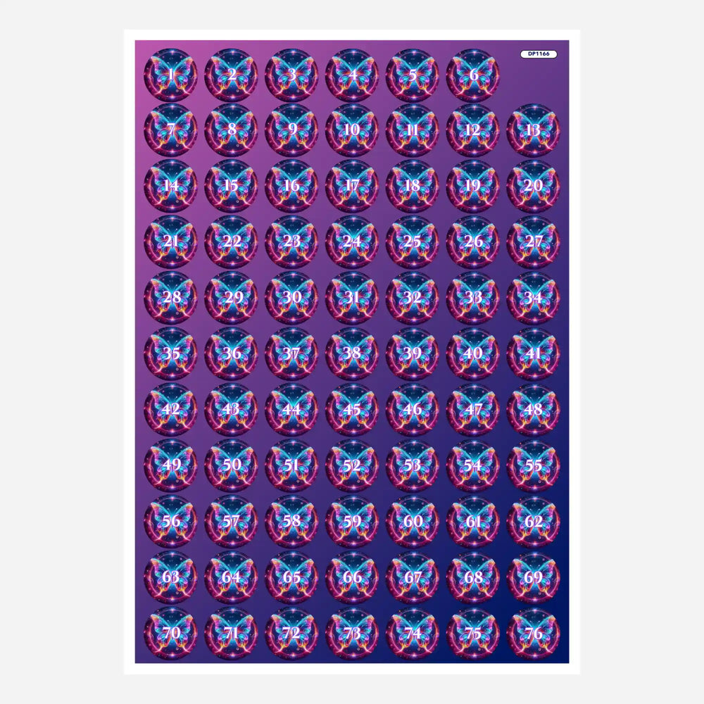 Étiquettes pour boîtes - Cercle de papillons