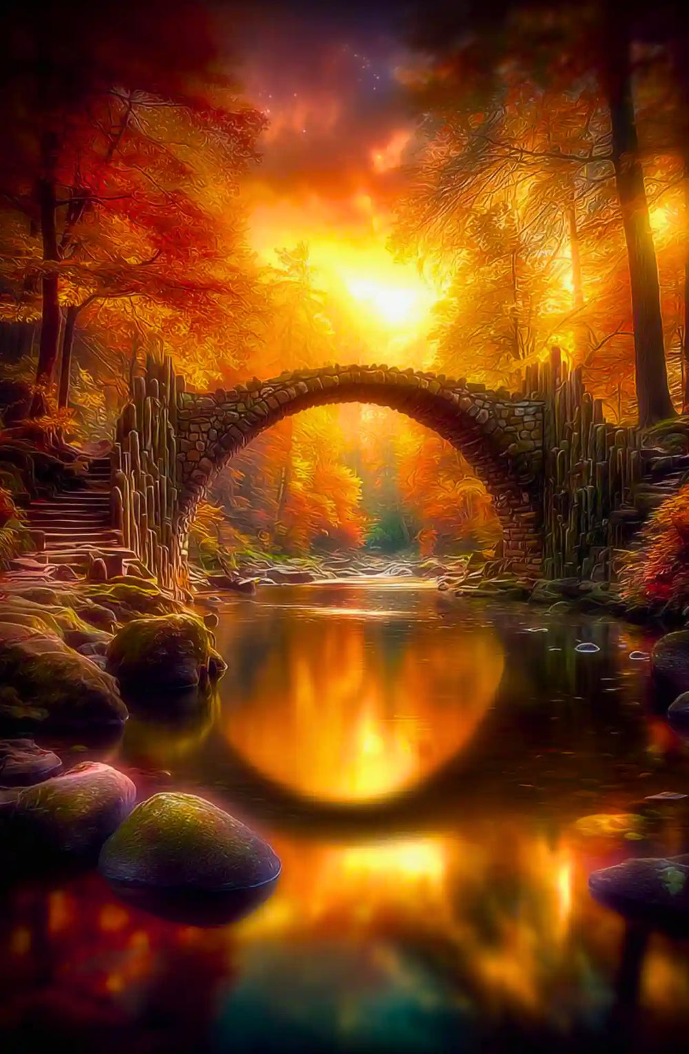 Diamond Painting - Pont de l'heure éternelle « Édition limitée »