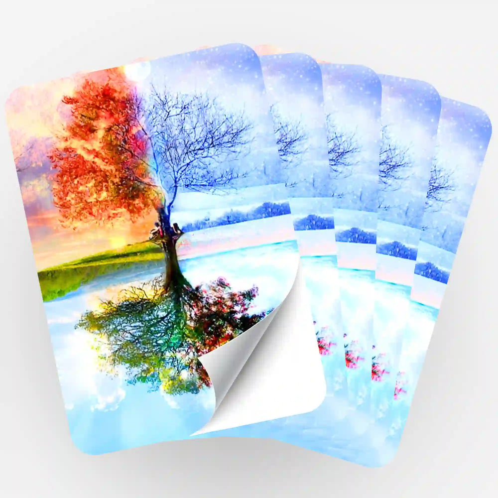 Set de 5 autocollants - Arbre des 4 saisons MINI
