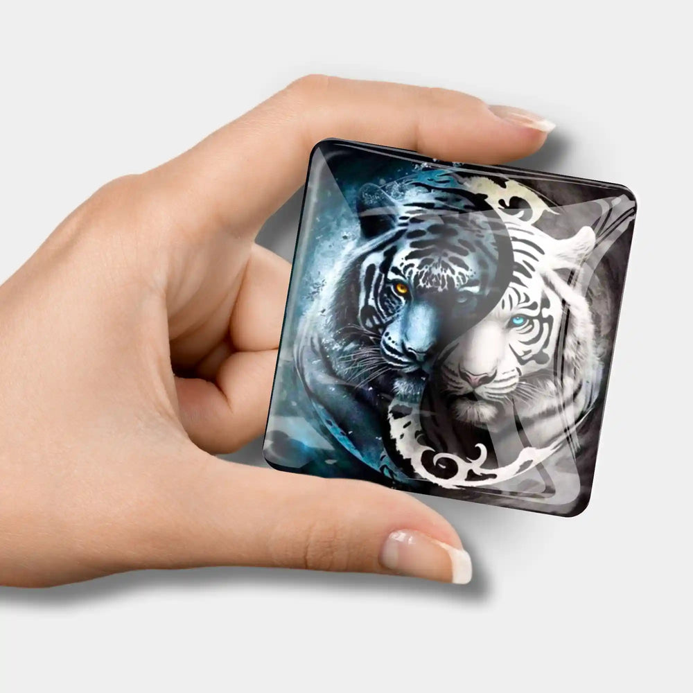 Protège-carnet - Tigre "Ying et Yang"