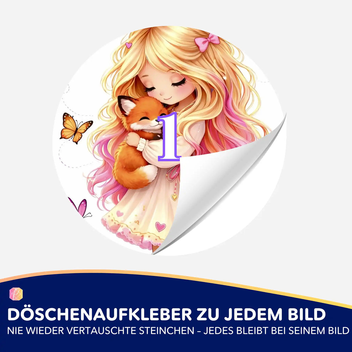 Döschenaufkleber mit Motiv Geborgenheit zum Sortieren der Steinchen für dein Diamond Painting Zubehör