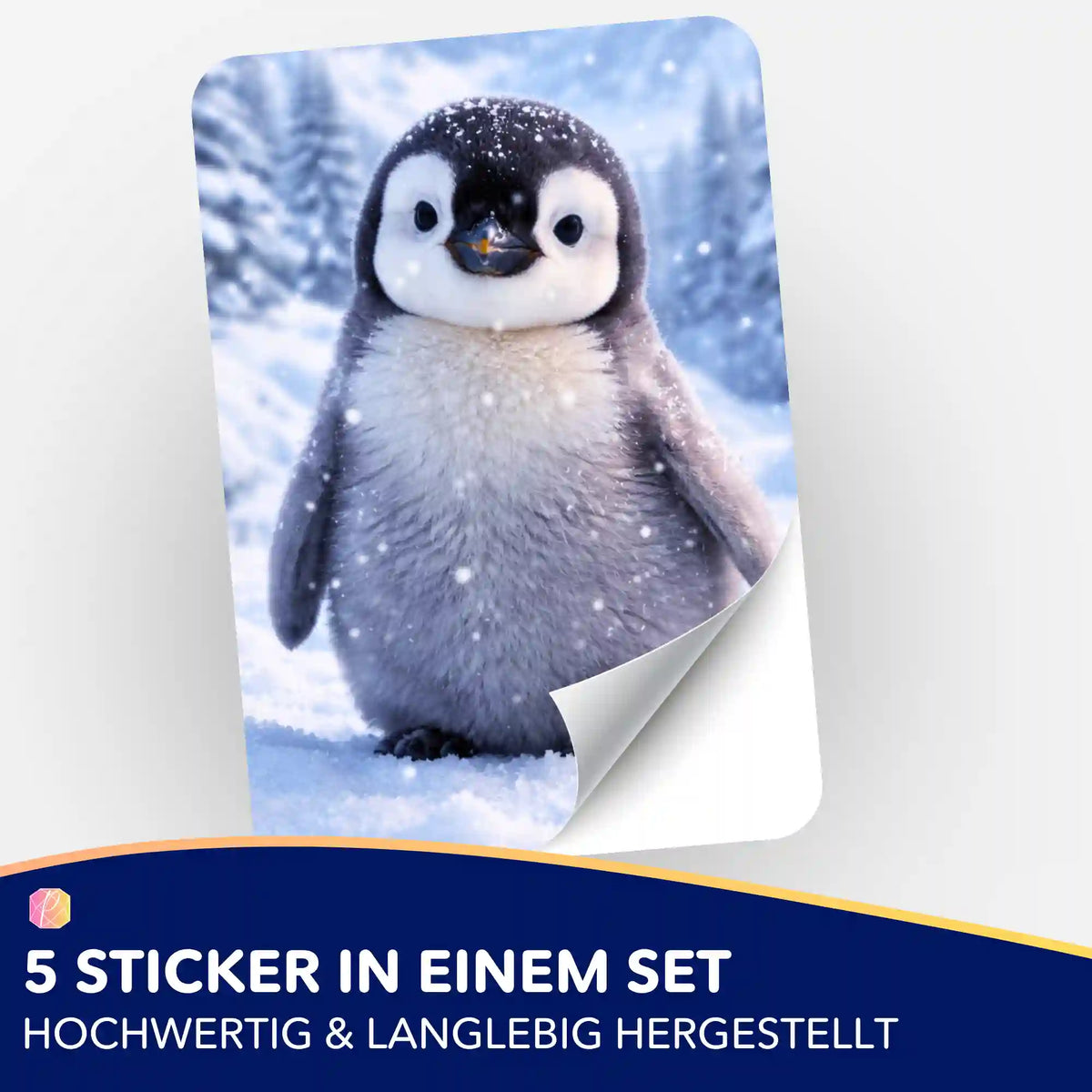 Winterpieps Aufkleber-Set für Diamond Painting Zubehör mit süßem Pinguin Motiv für kreative Organisation