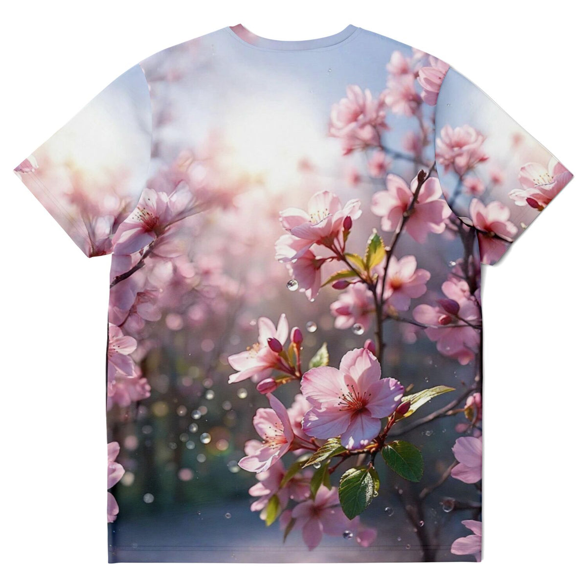 T-Shirt mit zartem Kirschblüten-Print in Frühlingsfarben, perfekt für Fans von Malen nach Zahlen und kreativem Design.