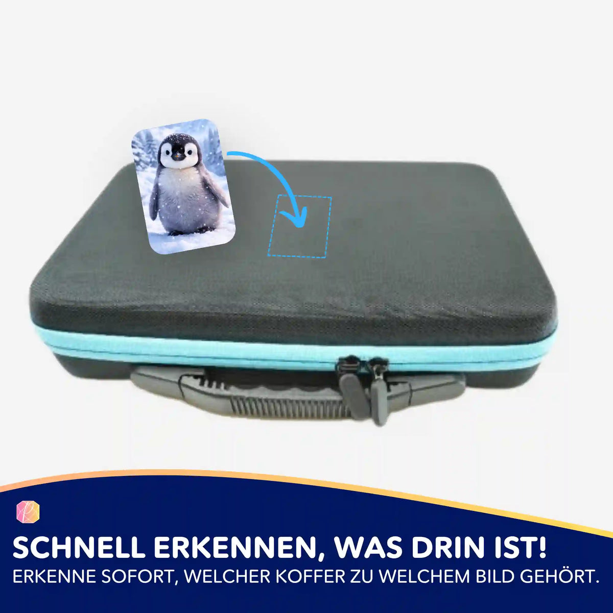 Picmondoo Pinguin Aufkleber für Diamond Painting Koffer zur einfachen Organisation deiner Bastelsets