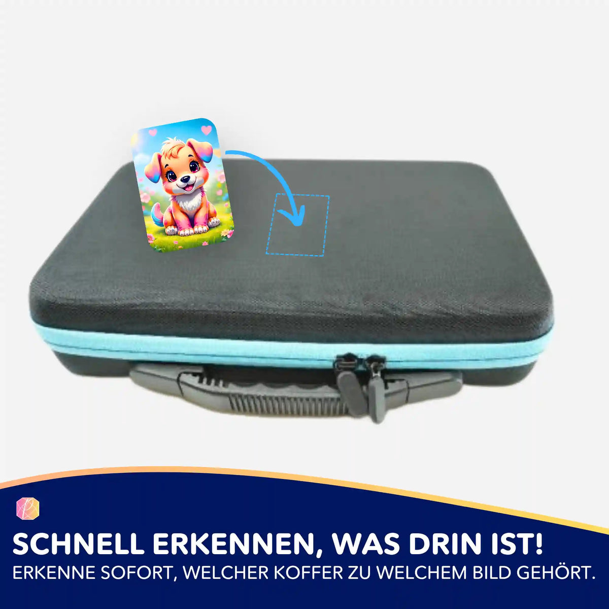 Puschel Aufkleber für Diamond Painting Koffer zur Organisation von DIY Bastelsets