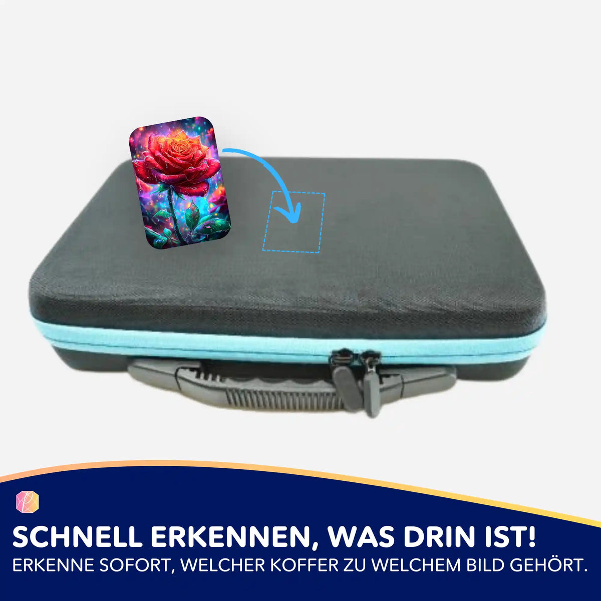 Picmondoo Diamond Painting Aufkleber-Set Regentanz zur Beschriftung von Zubehör-Koffern für kreative Bastelprojekte