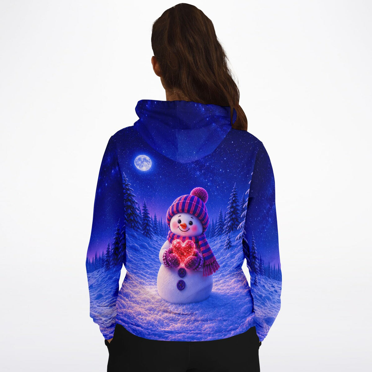 Dreamer Hoodie Winterherz mit Schneemann Motiv, passend für Fans von Diamond Painting und Malen nach Zahlen für Erwachsene