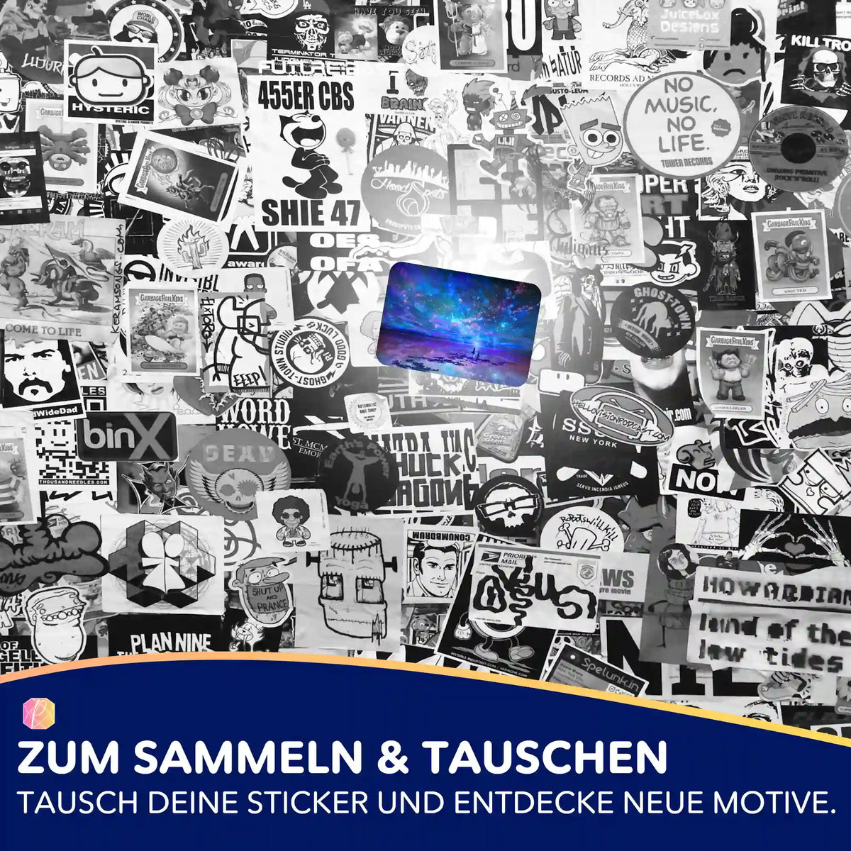 Picmondoo 5er-Set Aufkleber mit Ozean und Universum Motiv für Diamond Painting und Malen nach Zahlen Fans