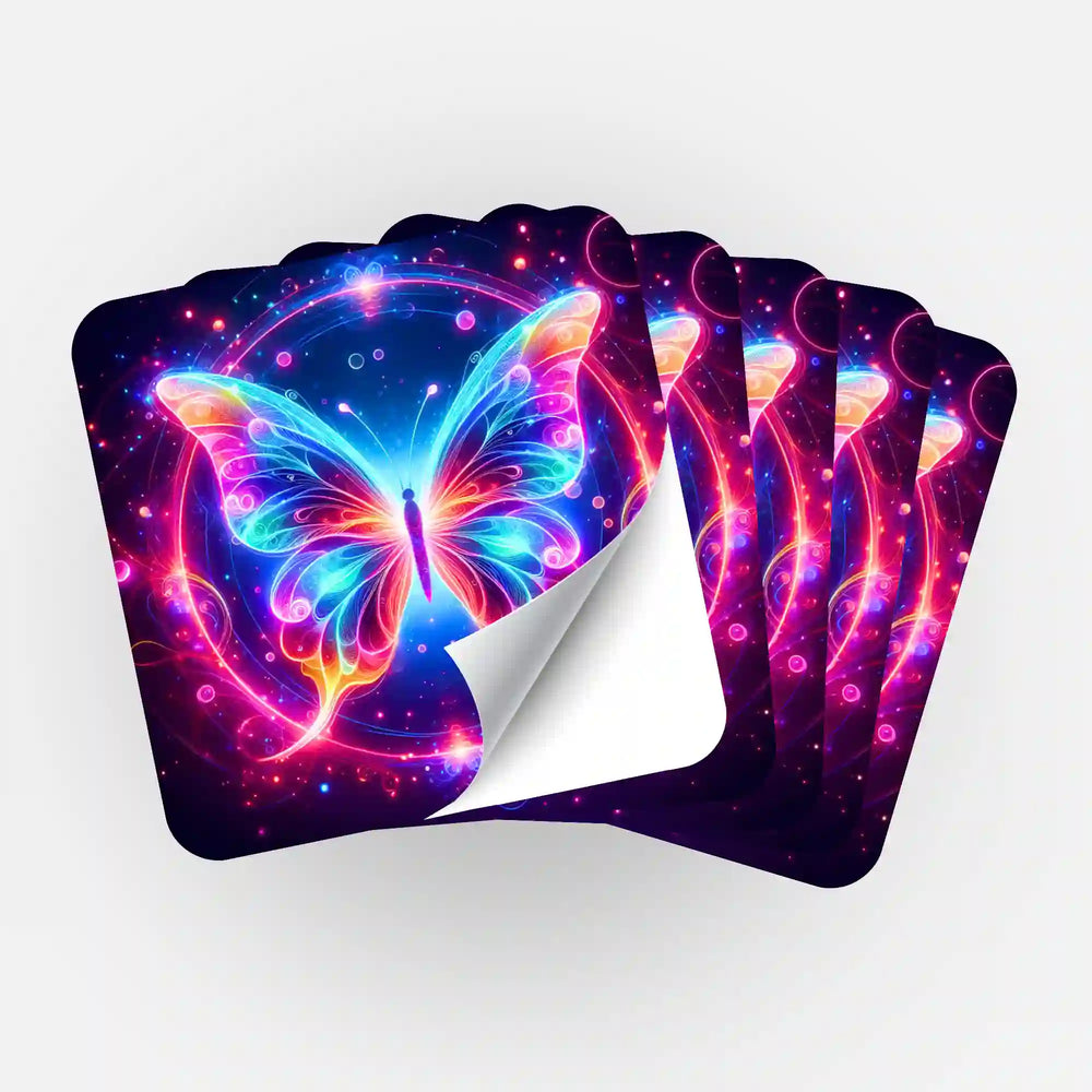 Aufkleber 5er-Set - Circle of Butterfly