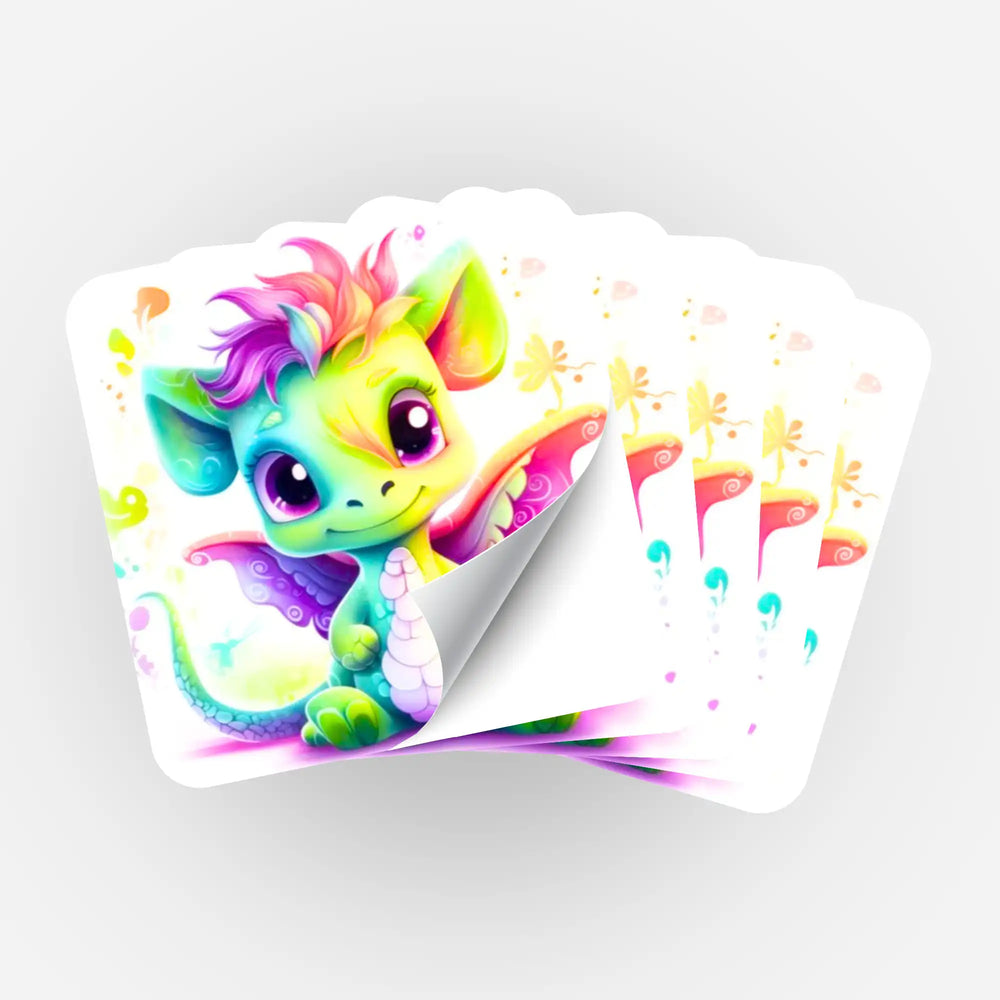 Aufkleber 5er-Set - Happy Dragon