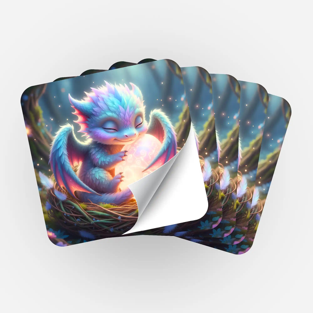 Set de 5 autocollants - Dragon de lumière Faye "Édition limitée"
