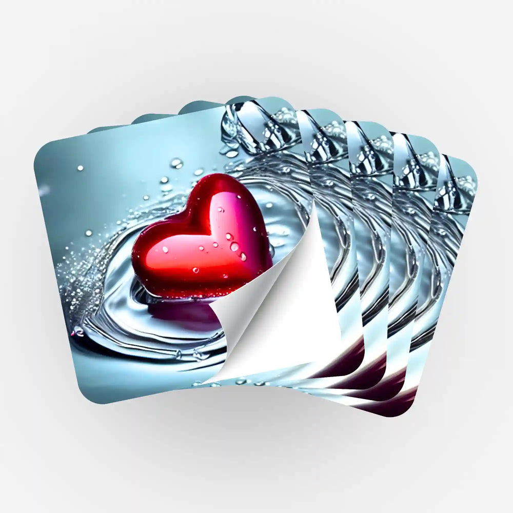 Aufkleber 5er-Set - Waterheart